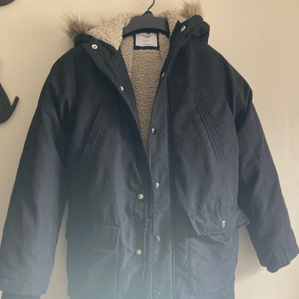 Big boys black fall/winter coat